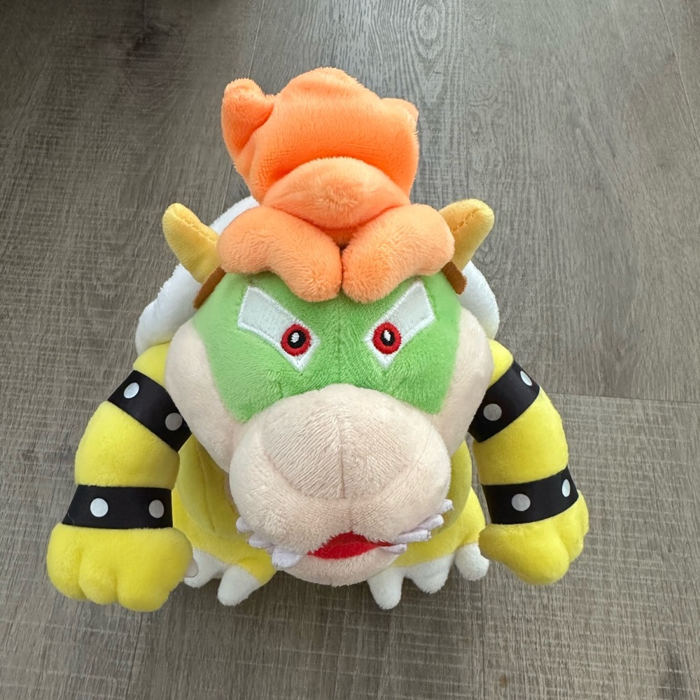 Super Mario Bros Nintendo King Bowser Koopa Plush Doll Stuffed Toy 11”